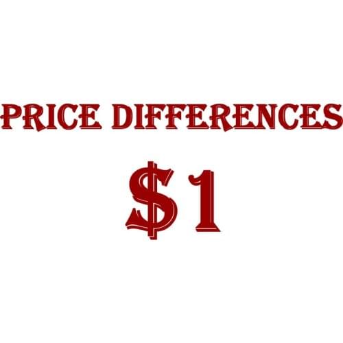 Extra Fee - price differences 1USD