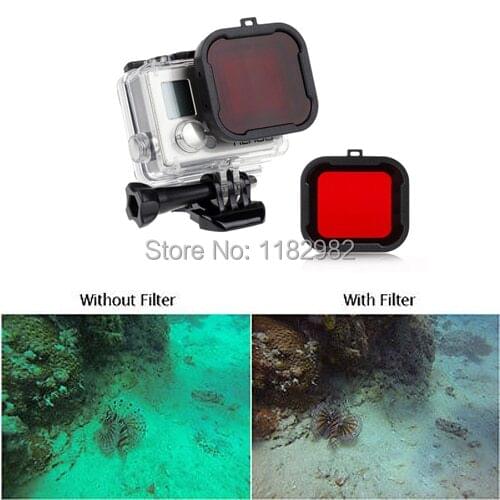 Diving Filter Lens Filter Red Polar Filter Lens For GoPro HD Hero 3+ 4 Scuba Diving Tropical Water Sea
