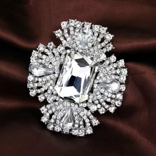 Hot luxury atmosphere delicate crystal blue brooch Crystal From Swarovskis 2 colors Accessories brooch cravat brooch