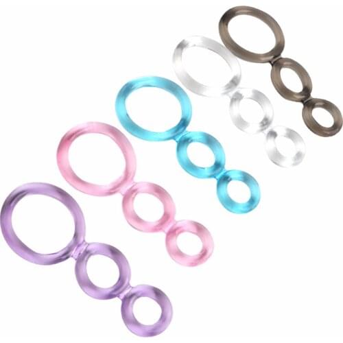 Three links of semen locking, ring of penis, ring of sun, adult sex toys, silicone semen locking for men