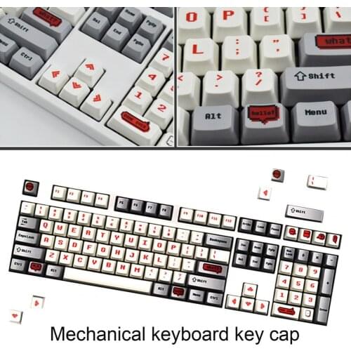 Compact 104Pcs/Set Stylish Mechanical Keyboard Keycaps Replacement Lightweight Key Caps Wear-resistant for PC
