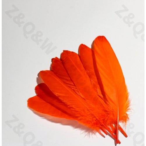 Beautiful 10-15CM natural goose feather dyed bright orange 20-200PCS DIY jewelry earrings accessories clothing decoration