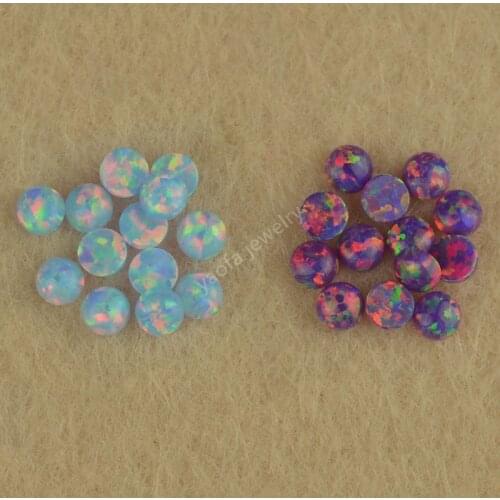 10pcs/lot 2.5mm round cabochon fire opal stone synthetic opal stones for opal jewelry making in 78 colors