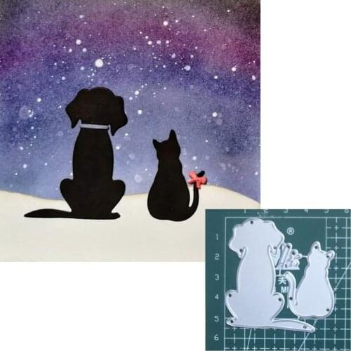 Animal Metal Cutting Dies Cut Die Mold Dog and Cat Decoration DIY Scrapbook Paper Album Craft Knife Mould Blade Punch Stencils