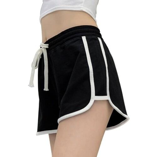 Fashion Summer Casual Shorts Woman Stretch Elastic Waist Booty Shorts Female Black White Loose Beach Sexy Shorts S-XXL