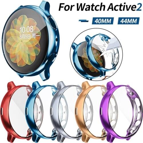 Soft Cover for Samsung Galaxy Watch Active 2 Case 40mm 44mm Active2 Screen Protector Shell Light Slim TPU Bumper Accessories