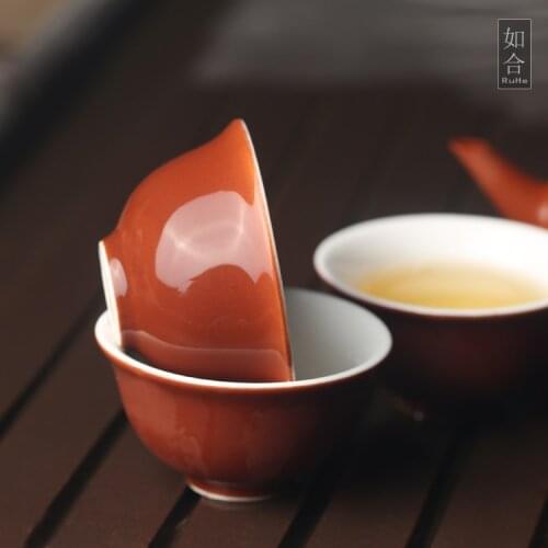 Such as kung fu can raise tea cups small chaoshan area high temperature ceramic cups if excessive penetration depth cup