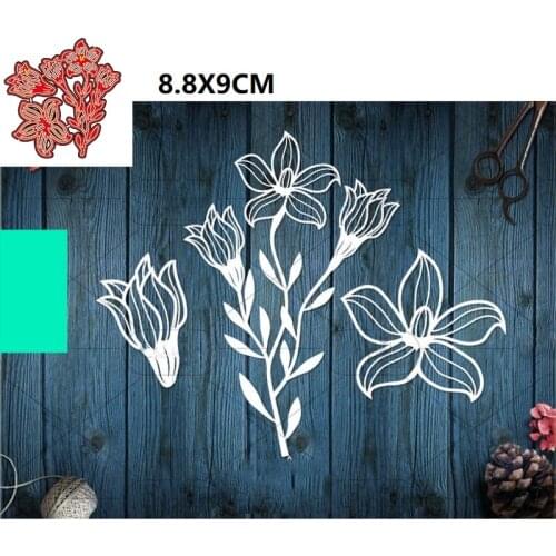 New 2021 Peach Blossom Lotus Flower Metal Cutting Dies for DIY Scrapbooking and Card Making Decorative Embossing Craft No Stamps