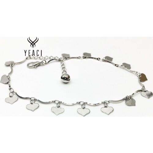 Wholesale Little Bell Anklet Bracelet Rose Gold Titanium Steel Women Girl Lover Barefoot Anklet Fashion Foot Chain Jewelry