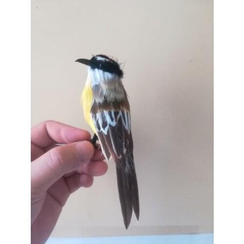 Foam&feathers vivid bird Myiozetetes about 17cm,pastoral handicraft,garden decoration gift b0898