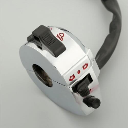 1Pc Aluminum Motorcycle Switch Light Turn Signal Horn Control Left Side for Honda Yamaha Suzuki Kawasaki 7/8" 22mm Handlebar