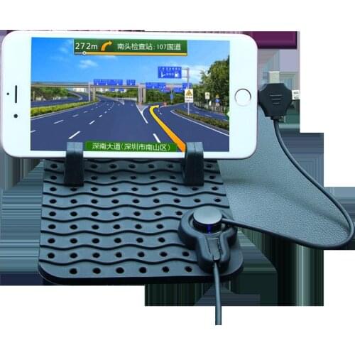 Dashboard car anti-skid pad mobile phone bracket magnetic suction car USB charger bys-208