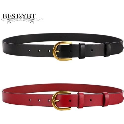 Best YBT Women Imitation Leather Belt Alloy Pin Buckle Belt Pants Dress Womens Recreational Retro-vintage Decoration New Belt