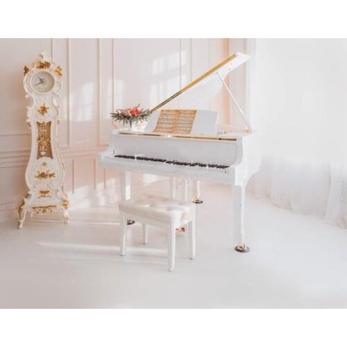 Grand Piano Pastel Dreamy Interior Light Room photo backdrop High quality Computer print wedding background