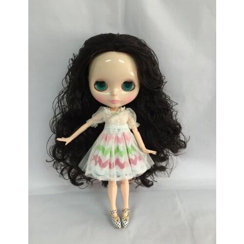 Joint body Nude Blyth Doll black curyl hair fashion doll factory doll Bla