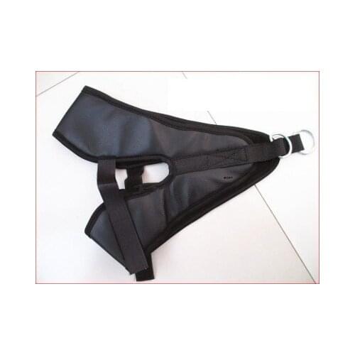 Cervical traction belt home cervical traction device neck stretcher canvas sling thickened plus fleece PU leather collar