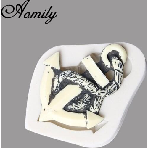Aomily Silicone Cake Mold Anchor and Rope Chocolate Fondant Mold Bakeware Mold DIY Pastry Soap Mould Moldes Para Reposteria