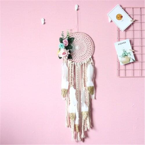 Wedding Dreamcatcher Wind Chimes Home Wall Hanging Craft Lucky Dreamcatcher Ornament Wall Hanging Bedroom Decoration