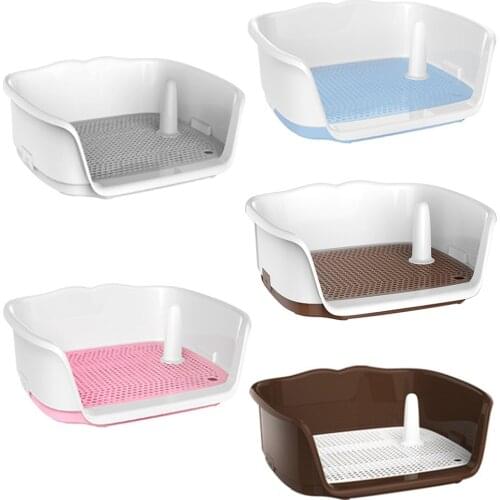 Dog Toilet Teddy Automatic Potty Urinal Lavatory Basin Flushing Pet Dogs Training Toilet with Simulated Wall Pets supplies New