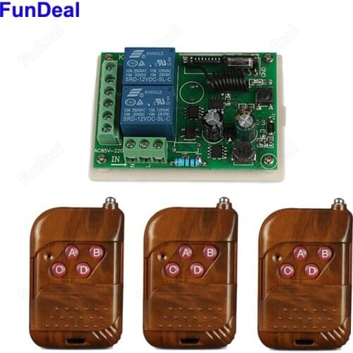 433Mhz Universal Wireless Remote Control Switch AC 110V 220V 250V 2CH RF Relay Receiver Module And 433 Mhz RF Remote Transmitter