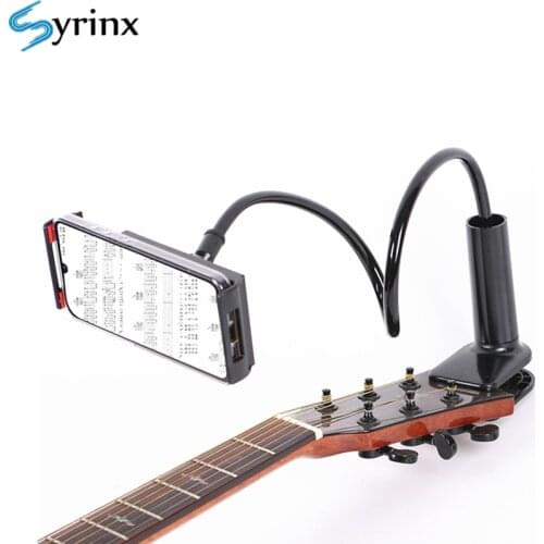 2020 Guitar Cell Phone Clip Holder Stand Long Arm Desktop Mount Bed Lazy Bracket multi function phone holder Music Live Support