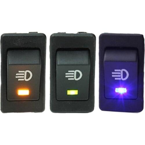 Waterproof Latching Rocker Toggle ,Yellow Green Blue 4Pin 2Position, 12V 35A Car Auto Fog Light Rocker Toggle Switch LED#267741