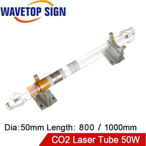 WaveTopSign TongLI 50W Co2 Laser Glass Tube Length 1000mm Pipe Diameter 50mm use for Co2 Laser Cutting Engraving Machine