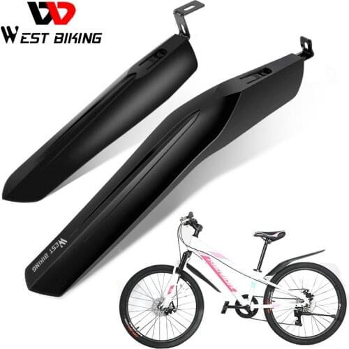 WEST BIKING 2pcs Mountain Road Bike Mudguard Set MTB Mudguard Bicycle Front & Rear Fender Wings for Bicycle MTB Accessoires