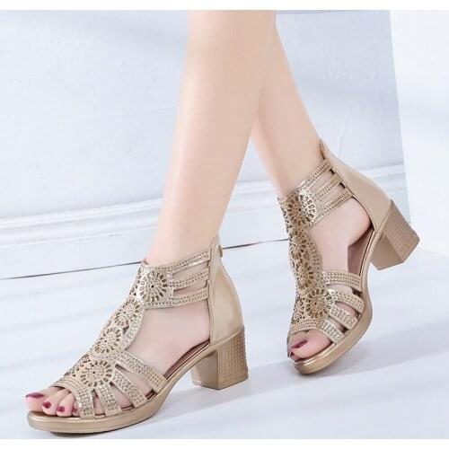 2021 New Sandals Spring Summer Ladies Women Wedge Sandals Fashion Fish Mouth Hollow Roma Shoes Lady Shoes Platform Black