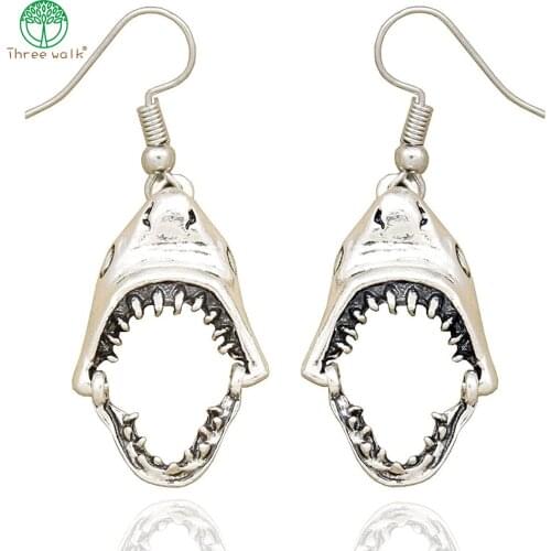 1pair Wholsesale Price Animal Earrings Shark earrings Party holiday fun gifts