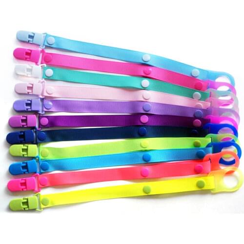 10 pcs New Baby Pacifier Clip Pacifier Chain Hand Made Funny Colourful Dummy Clip With Silicone Ring For Baby Soother Holder