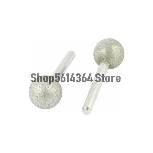 2 Pcs Diamond Coated 20mm Spherical Head Mounted Point Grinding Bit