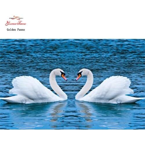 5D DIY Diamond Embroidery landscape animal Swan Diamond Painting Cross Stitch Rhinestone Mosaic Home decor gift