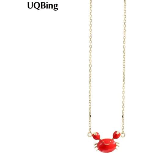 925 Sterling Silver Cute Crab Necklaces Jewelry Collar Colar Free Shipping