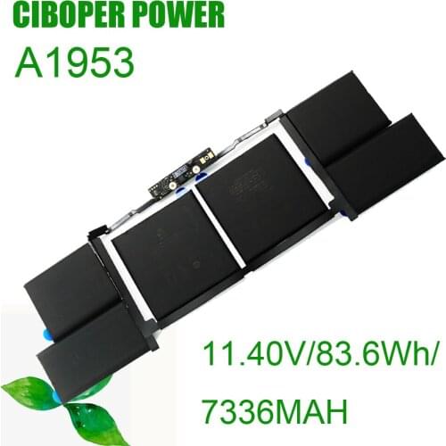 Original Quality Laptop Battery A1953 11.40V 83.6Wh 7336MAH For Pro A1990 battery (15-inch, 2018) laptop 15 inch Touchbar