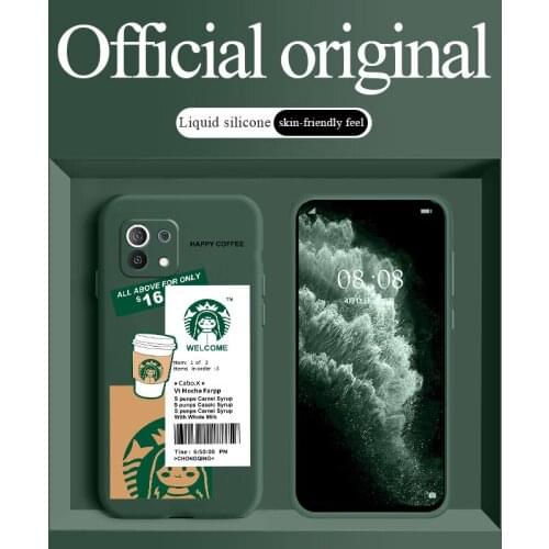 Simple Coffee Girl Phone Case For Xiaomi Mi 11 10T 10 lite 9T Note 10 Redmi Note 10 9 9T 8 8Pro 7 7Pro 9 9A K40 K30 Cover