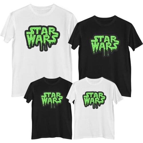 Disney Star Wars T shirt 100% Cotton Summer Comfortable Breathable Family clothing sets Kids clothes boy t-shirt Mens shirt