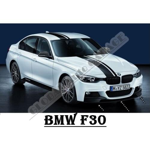 For Bmw F30 Front Bumper Attachment Lip 2010-2020 Piano Glossy Black Splitter Diffuser Universal Spoiler Bumper Mud Flaps Sport