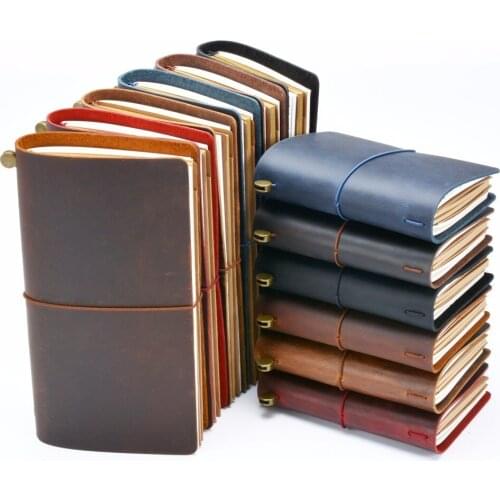 Genuine n05 Beautiful Cowhide Travel n22 Diary Buy 1 Get 11 w48 Supplies Notebook Diary