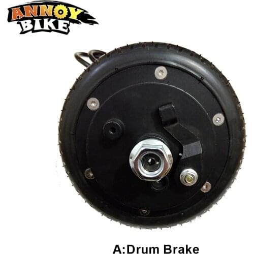 6'' Electric Wheel Hub Motor 36v 200w250w300w DC Double And Single Shaft Brushless Non-gear Hub Motor Inflate Free Tyle