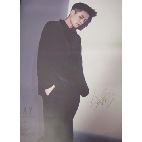 EXO Lay autographed signed poster SOLO LOSE CONTROL freeshipping 11.2016