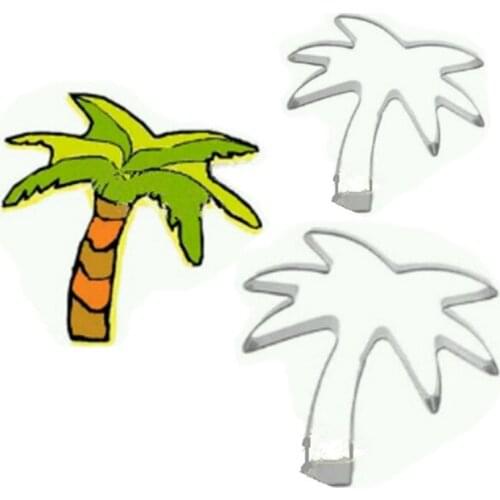 Stainless Steel Coconut Tree Cookie Cutters Toast Cutter DIY Biscuit Dessert Bakeware Fondant Mold Cookie Stamp Cookie Cutters