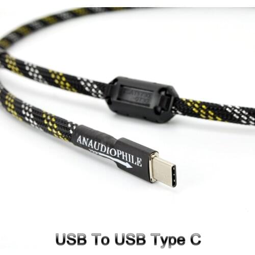 Hi-End USB Type C Cable HiFi USB A To C Audio Data Cable For DAC Mobile Phone
