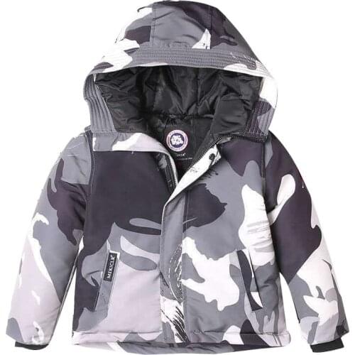 Camouflage Boys winter jacket teenage Lamb cashmere Windbreaker baby boys casual clothes child 4-12T thicken hooded jacket coat