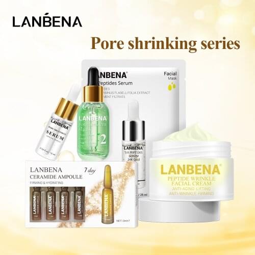 LANBENA Pore Shrinking Series Eye Cream Sheet Mask Eye Patches Facial cream Nurish Relieve Dryness repair Oil Control Skin Care