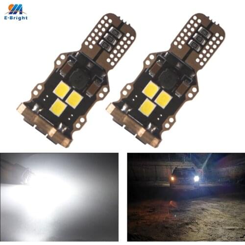 T15 912 921 LED Canbus Light Bulbs NO Error 906 W16W 2835 9 SMD Back up Reverse Lights High Power Nonpolarity 12V 2PCS