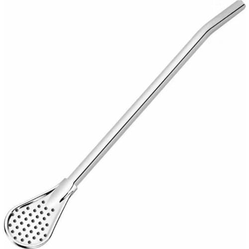 Spoon Tea Filter Tea Straws Stainless Steel Drinking Straw Gourd Reusable Tea Tools Bar Accessorie