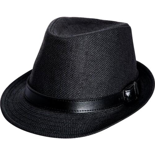 Fashion Fedora Hat Men Spring Summer Straw Hat Summer Beach Visor Vintage Jazz Sombrero Outdoor Travel Sun Cap Male Barry.Wang