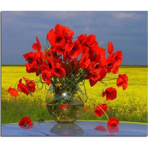 MYCELLA 5D DIY Diamond Painting Ocean Flowers Embroidery Full Square Diamond Cross Stitch Rhinestone Mosaic Painting Decor Gift