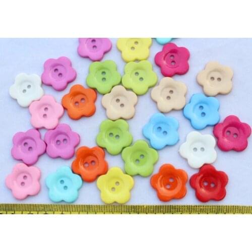 Set of 500pcs - 22mm big Bright flower Buttons in Assorted Colors wholesale free shipping-LK0020